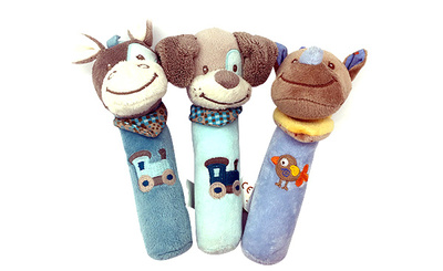 动物头棒棒安抚玩具